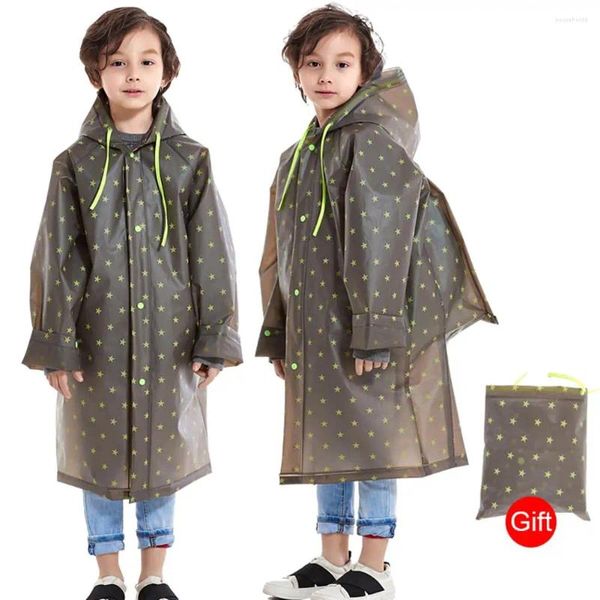 Imperméables enfants imperméable imperméable Poncho à capuche cartable couverture vêtements de pluie mode enfant randonnée une pièce avec siège