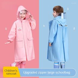 Imperméables imperméable pour enfants EVA non jetable avec cartable position garçons et filles dessin animé bébé école poncho