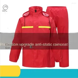 Raincoats Chunya Textile SplitCoat et pantalon Définition de la station-service de puissance pétrochirique