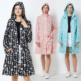 Rainquette Coloful Veste de vêtements de pluie Vérinons extérieures élégantes étanchées épaissies à point imprimé à capuchon
