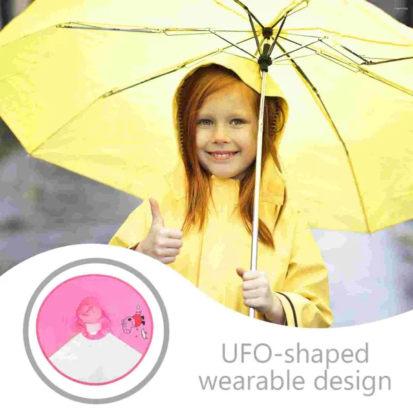 Imperméables Tête créative Parapluie Cape en forme d'enfants Adulte imperméable imperméable imperméable transparent pour les étudiants