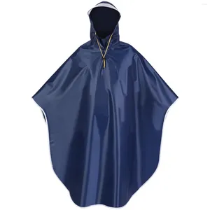 Regenjassen Fietsen Regenponcho Herbruikbare Motor Scooter Waterdichte Hoodie Regenjas Fiets Cape Cover Voor Heren (Marineblauw)