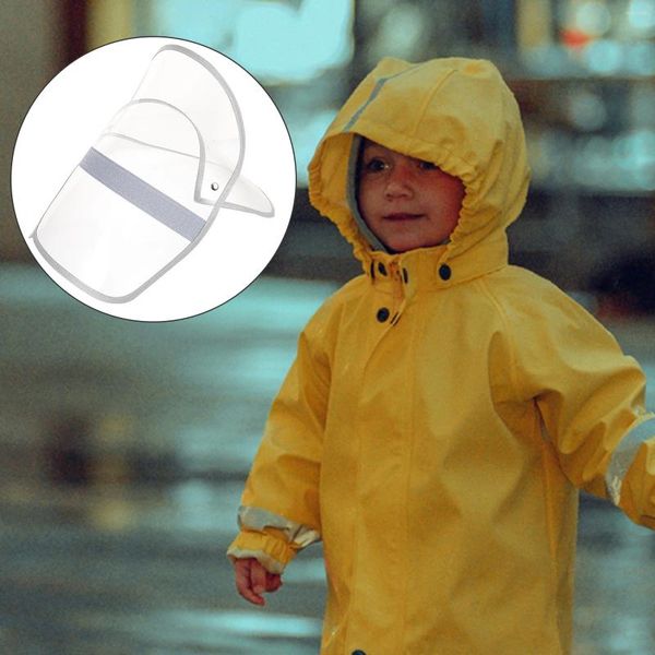 Rainquette de couverture de visage détachable et étanche à manteau de pluie en plain