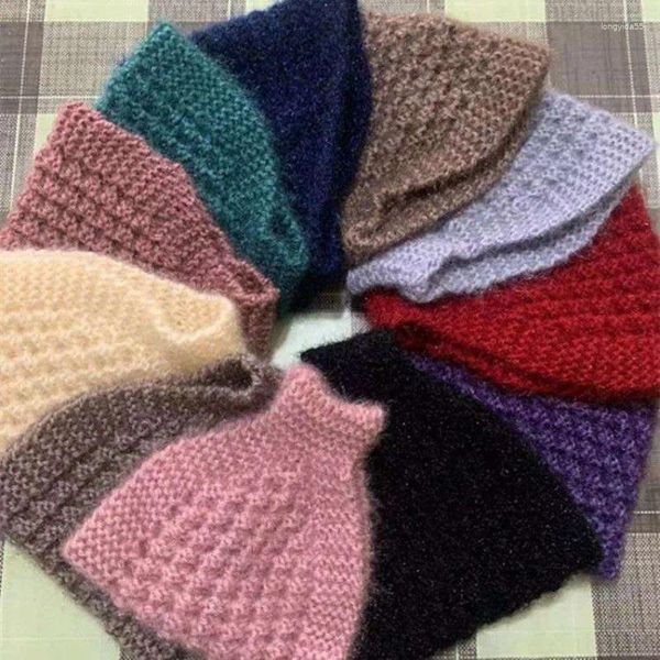 Imperméables Protection des oreilles bandeau en laine couvre-chef tricoté à large bord casquette en laine chaude cadeau accessoires pour cheveux