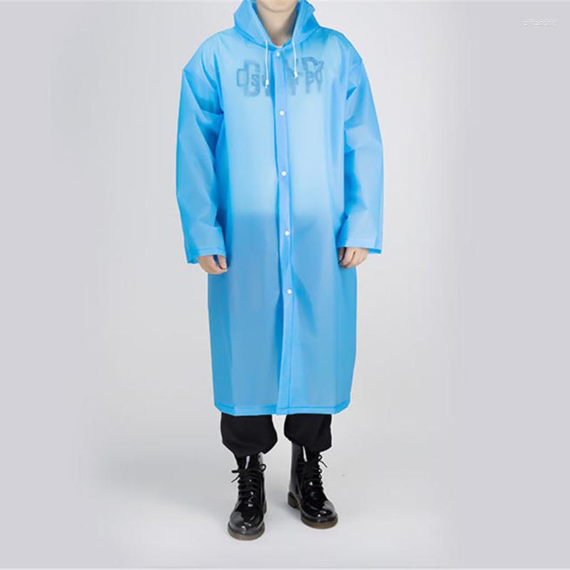 Raincoats Environmental Women Raincoat Men Blue Rain Clothes Cover Hooded Poncho Motorcycle Rainwear Adult Clear Portable Jacket