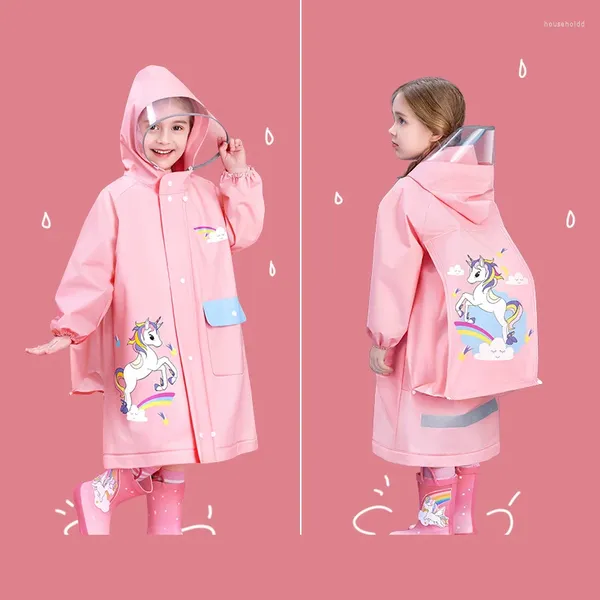 Imperméables EVA imperméable pour enfants garçons et filles corps complet imperméable élèves de la maternelle apporter des cartables à l'école