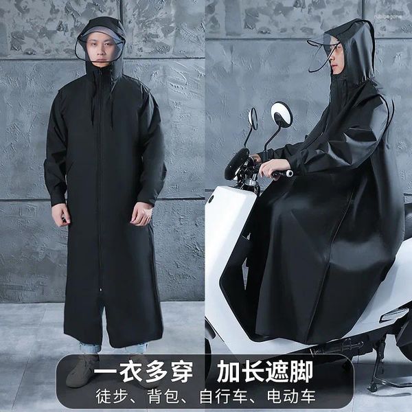 Chubasqueros EVA impermeable batería eléctrica motocicleta mujeres hombres lluvia poncho largo cuerpo completo chaqueta impermeable traje adulto montar ropa impermeable