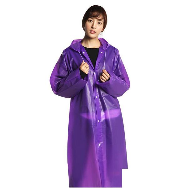 Impermeables Eva Mujer Hombre Transparente Adt Impermeable Luz al aire libre Senderismo Viajes Impermeable Con Capucha Capa De Lluvia Zxf37 Entrega De Gotas Inicio Ga Dhylu