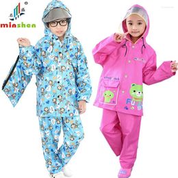 Chubasqueros de moda para niños, conjunto de chubasquero de camuflaje coreano, pantalones impermeables de nailon, cinturón de lluvia súper fuerte, abrigo para asiento