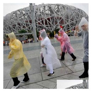Onetime Disposable Rain Poncho with Hood - Travel Rainwear