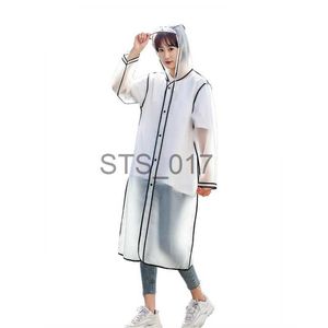 Imperméables mode femmes Transparent en plastique clair imperméable homme voyage imperméable vêtements de pluie adulte Poncho extérieur manteau de pluie x0724