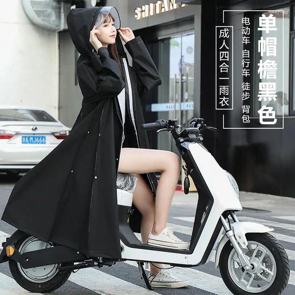 Imperméables à la mode imperméable imperméable Poncho femmes adultes long corps complet trench-coat véhicule électrique vélo en plein air portable