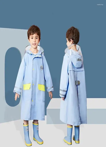 GearRaincoats Enfants Manteau de Pluie épaissi extérieur imperméable imperméable Enfants Coupe-Vent Poncho garçons Filles étudiant d'hiver