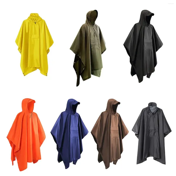 Poncho de pluie à capuche imperméable pour adulte avec poche imperméable imperméable unisexe randonnée camping