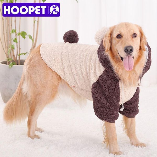 HOOPET Pet Big Dogs Automne et hiver Vêtements chauds Ours Costume Deux pieds Veste chaude pour chiens Pet Cosplay Vêtements Fournitures pour animaux de compagnie