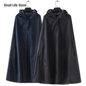 Imperméables Long Imperméable À Capuche Pluie Poncho Couverture Femmes Costume Veste Noir Manteau Imperméable Coupe-Vent Kurtka Damska Gift260E