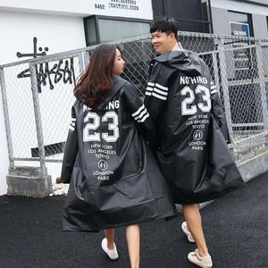 Regenjassen Liefhebbers Zwarte Regenjas Mode Paar Regenkleding EVA Mannen Transparante Vrouwen Regenjas Volwassen Mantel Poncho Drop