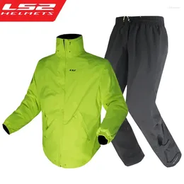 Raincoats LS2 MJ139 MOTOCYCLE RAGNOAT SUIT ORIGINAL Veste de prévention de la pluie