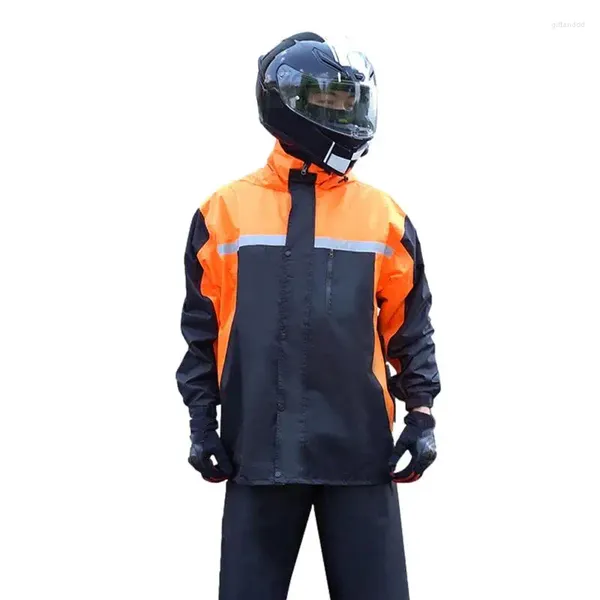 Imperméables Moto Rain Gear M-4XL Raincoat pour motocycliste Veste Hommes Pantalon Ensemble avec bande réfléchissante