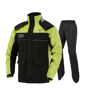 Raincoats Motorcycle Raincoat Rainstorm Protection imperméable Rider Men Women Moto Coat Reflective Veste Pantal