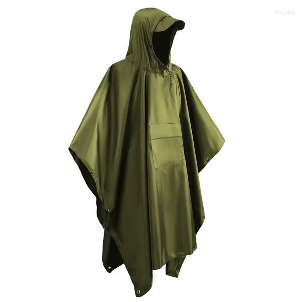 Imperméables Multifonctionnel 3 en 1 Manteau de pluie Randonnée Camping Raincoat Poncho PU Auvent imperméable Fournitures d'équipement d'activité de plein air