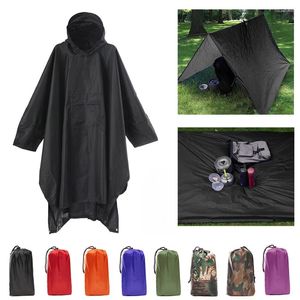 Regenjassen Multifunctionele buitenregenjas Regenkleding met capuchon Camouflage regenponcho Volwassen waterdicht voor wandelen Kampeeruitrusting