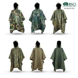 Répanou de camouflage de camouflage Poncho Afficier multifonctionnel Répanage de Poncho Camouflage pour le camping