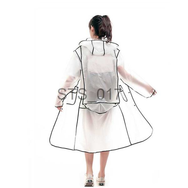 Imperméables Nouvelle Mode Femmes Transparent En Plastique Filles Imperméable Voyage Imperméable Vêtements De Pluie Homme Poncho En Plein Air Manteau De Pluie Porter Sac À Dos x0724 x0715