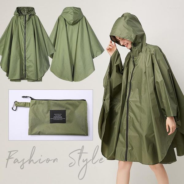 Chubasqueros de nailon para adultos, impermeable para mujeres y hombres, cubierta impermeable para tienda de campaña, ropa para exteriores, senderismo, abrigo para lluvia, Poncho, chaqueta, capa