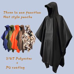 Panque à capuche extérieure Poncho pour adulte avec poche étanche à la veste imperméable unisexe et imperméable pour la randonnée Camping Emergency 230812