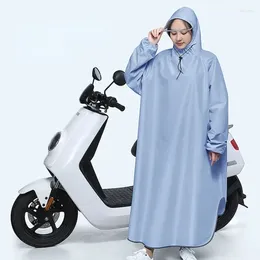 Poncho de pluie Oxford avec manches, manteau de pluie simple siamois à la mode, manteau de moto à capuche pour femmes/hommes