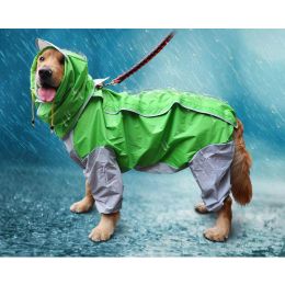 Raincoats Pet Big Dog Raincoat Fourleghed Termoproof Vêtements Jumps Jaincoat Hooded Pet Reccobat grand chien ALLINCLUSIV