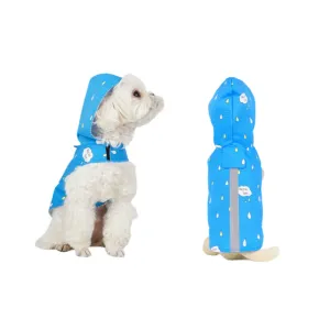 Raincoats animaux de compagnie imprimement imprimé petit chien Raincoat Teddy by Bear Walks the Dog Out Rain Dog Vêtements Rainy Day Special Poncho Pet Supplies