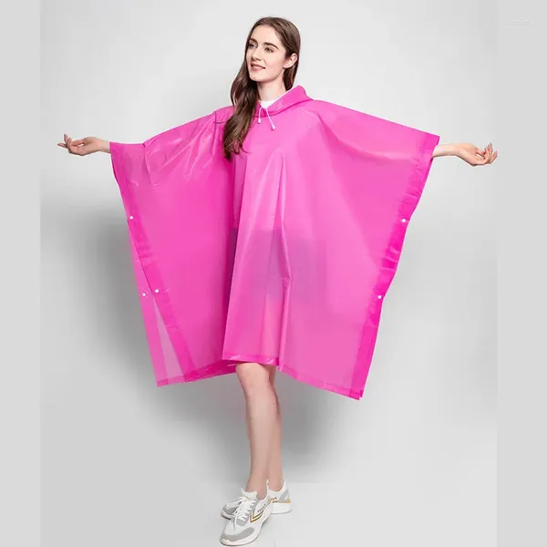 Imperméables Poncho Adulte Pluie Femmes Eva Multi-fonctionnel Vélo Voyage Cape Randonnée Sac À Dos Lâche Hommes Unisexe Imperméable En Plein Air