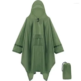 Imperméables Portable multifonctionnel 3 en 1 manteau de pluie pour adulte avec poche imperméable léger unisexe imperméable veste randonnée Campi