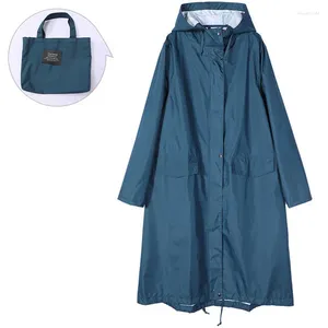 Regenjassen Pure kleur dames heren regenjas volwassen wandelen lange regenkleding pak waterdichte regenponcho jas witte coating