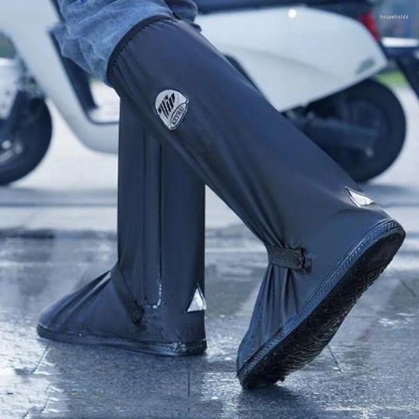 Imperméables bottes de pluie ensemble de chaussures antidérapantes imperméables haute eau en plein air plus et résistant à la neige en caoutchouc de Silicone réfléchissant