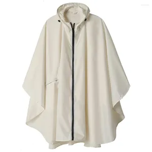 Chubasqueros chubasquero para mujer y hombre, impermeable, impermeable, Poncho, capa, color Beige y negro