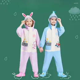 Regenjassen regen uitrusting kleuterschool babyjongens en meisjes wandelen regenjas lente Aziatische draaiende kinderjumpsuit cartoon