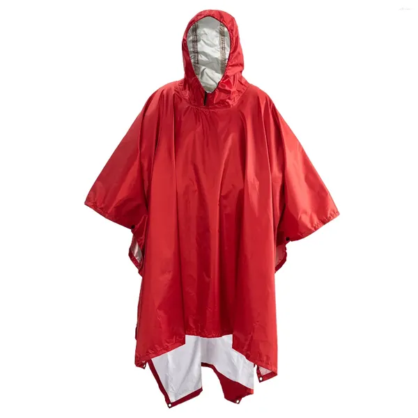 Imperméables Pluie Randonnée Léger Portable Manteau Poncho Multifonctionnel Veste À Capuche Camp Imperméable En Réutilisable 1 Pour 3