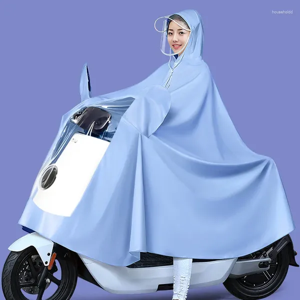 Impermeables impermeable batería eléctrica coche especial masculino y femenino motocicleta bicicleta PVC color moda adulto lluvia poncho
