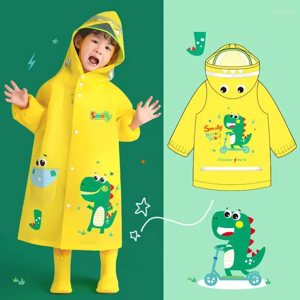 Chubasqueros impermeables para niños de 1 a 10 años, chaquetas de lluvia para niños y niñas, trajes de abrigo para bebé de dibujos animados, ropa impermeable bonita de dinosaurio