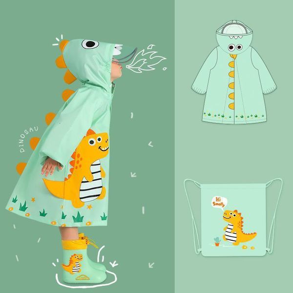 Chubasqueros Chubasquero para niños impermeable de 1 a 10 años, chaquetas para la lluvia para niños y niñas, abrigo para la lluvia para bebés de dibujos animados, trajes de dinosaurio, ropa impermeable bonita para bebés 230831