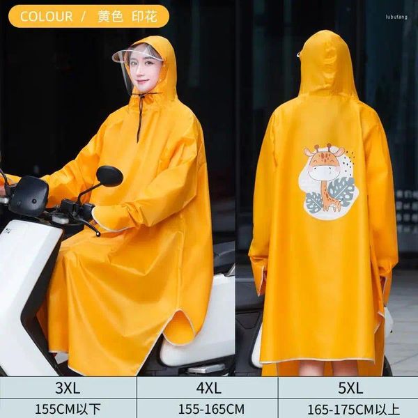 Ranquers Réparavant de l'interrupteur Full Full Body Rainstorm Men et femmes mignonnes Batterie unique Auto électrique Poncho Plus Riding Rain Gear