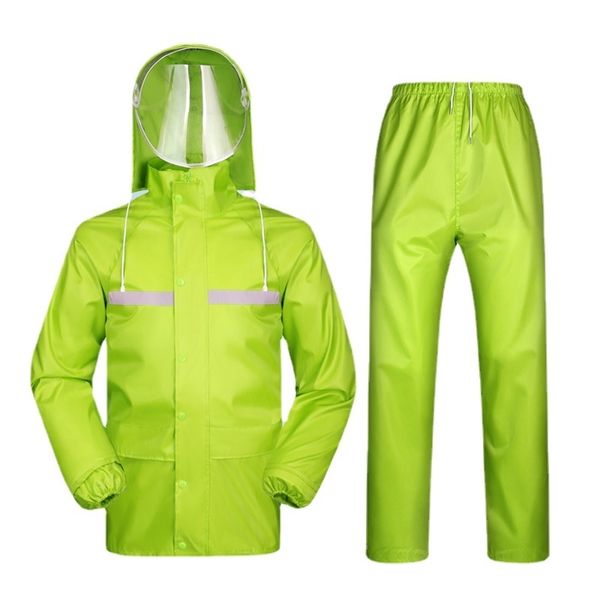 Imperméables Pantalon de pluie imperméable costume hommes et femmes fendu double couche corps épaissi moto électrique fait ressortir la pluie de conduite 230404