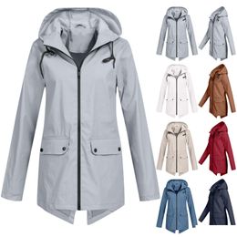 Ranquers Raincèche imperméable Veste à fermeture éclair à capuche légère légère fines femmes 230414 Drop livraison maison jardin jardin ménage.