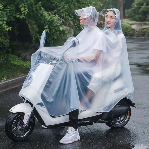 Imperméables imperméables imperméables imperméables pour motocyclistes pour la pêche Poncho sur les vélos en nuage à capuche simple double personne PVC