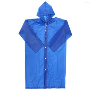 Impermeables Impermeable con capuchas Poncho de lluvia reutilizable Equipo de emergencia Ropa impermeable Cubierta de EVA para hombres Acampar al aire libre Azul