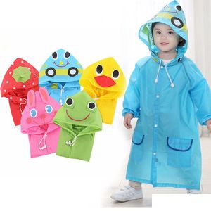 Raincoats Raincoats 1pcs dessin animé pour enfants imperméable coréen vêtements de pluie mignon bébé poncho articles ménagers aire de jeux songkran fe dhgarden dhlqz