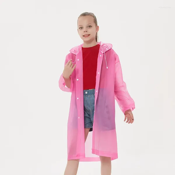 Manteaux de pluie imperméables simples pour enfants, pratiques pour garçons et filles, élèves de l'école primaire, poncho de voyage en plein air, équipement de pluie à capuche une pièce